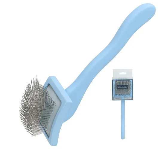 Wooden pet comb with rubber effect paint in multiple colours including canopy hair comb and crown hair comb styles