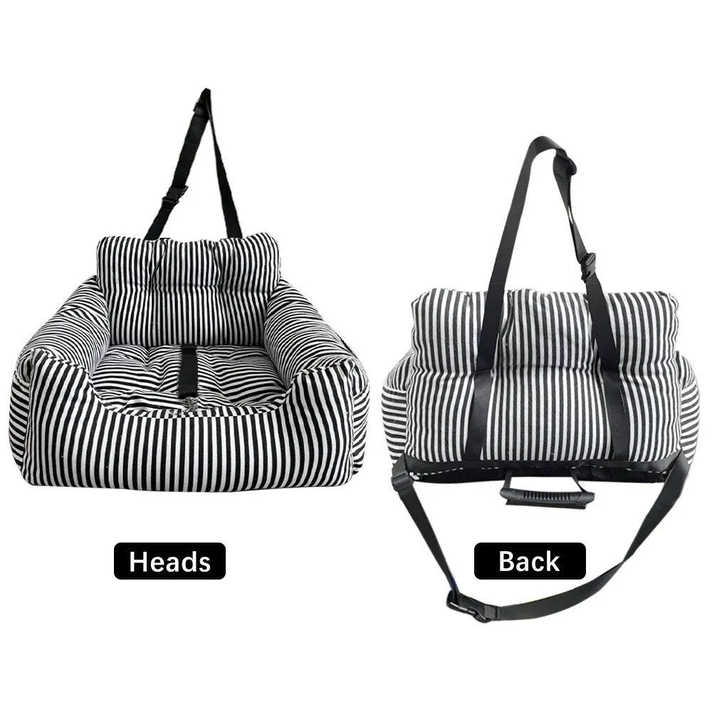 Pet sofa bed car nest striped dog bed 45x40x30cm cloth material raised sides