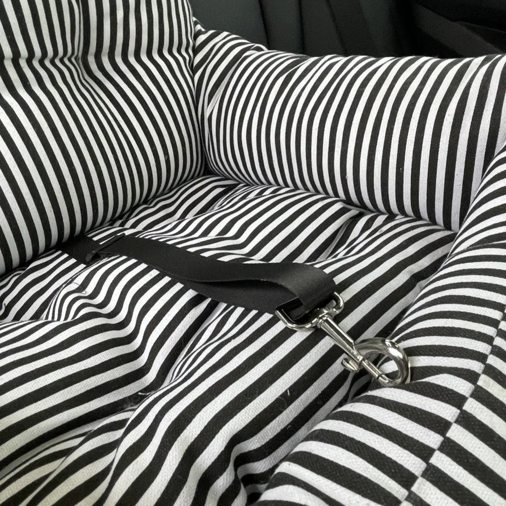 Pet sofa bed car nest striped dog bed 45x40x30cm cloth material raised sides
