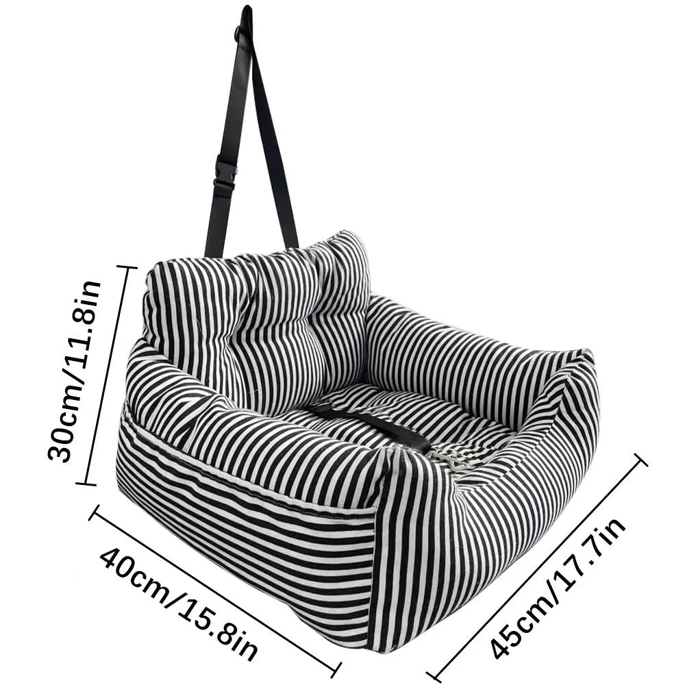 Pet sofa bed car nest striped dog bed 45x40x30cm cloth material raised sides
