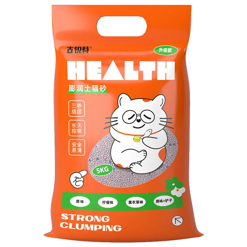 Bentonite cat litter low dust deodorant clean smell available in 5kg 10kg 20kg lavender lemon original