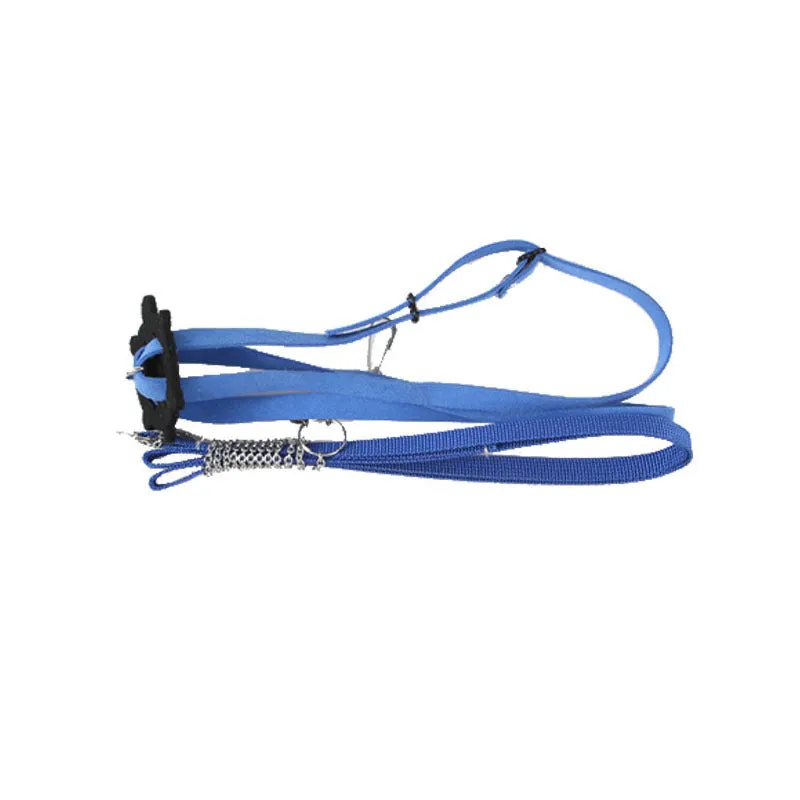 Yellow adjustable turtle walking harness with bell and traction rope for small pets under 6 kg