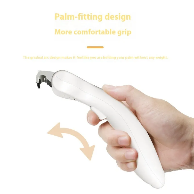 Pet hair unknotting comb in ABS material for cats and dogs, floating hair removal tool in green colour