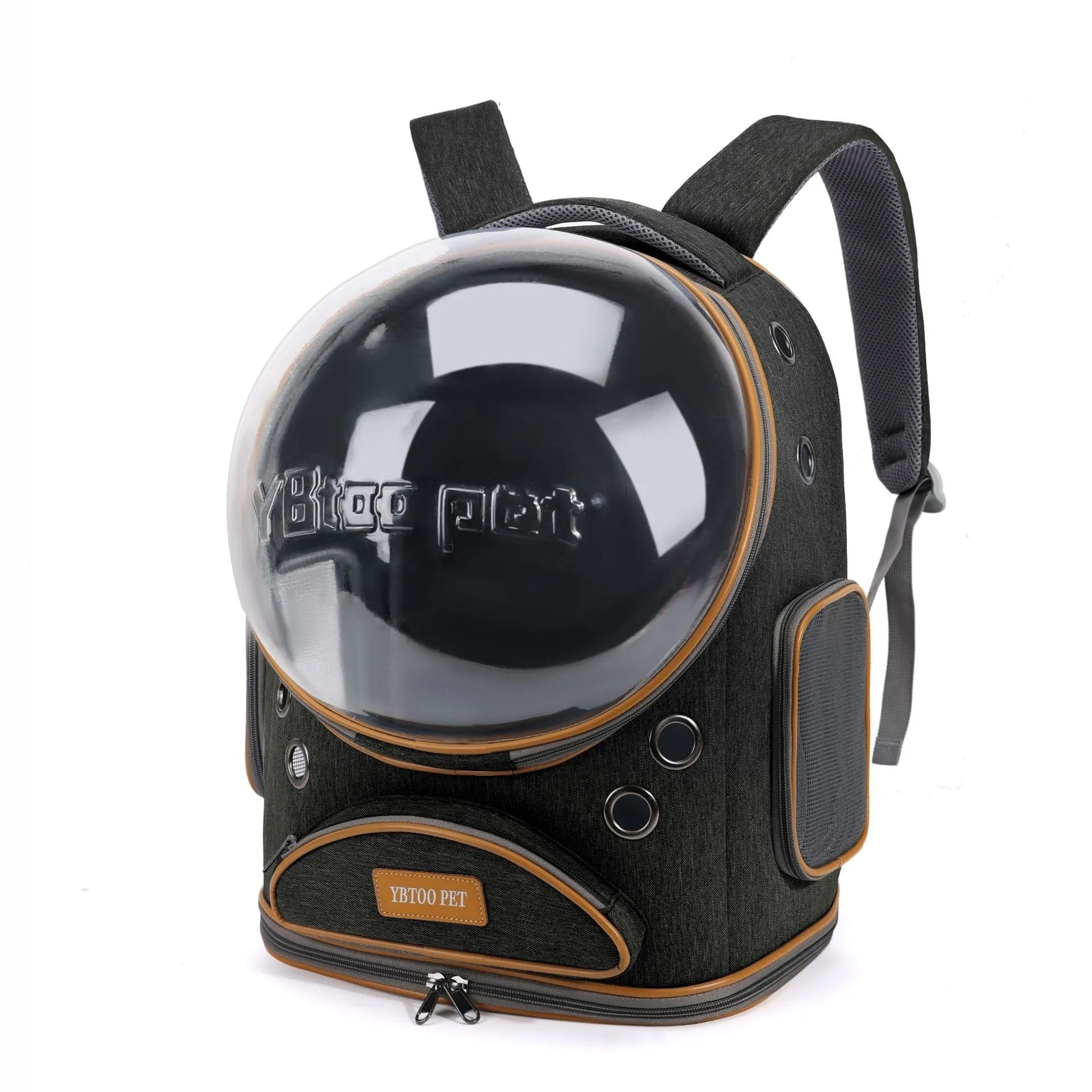 Visual transparent large capacity cat backpack in Oxford fabric for pet travel