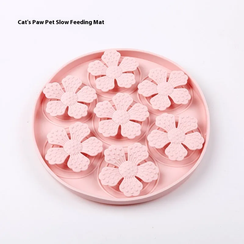 Silicone pet licking pad suction cup food bowl in rose style round purple colour
