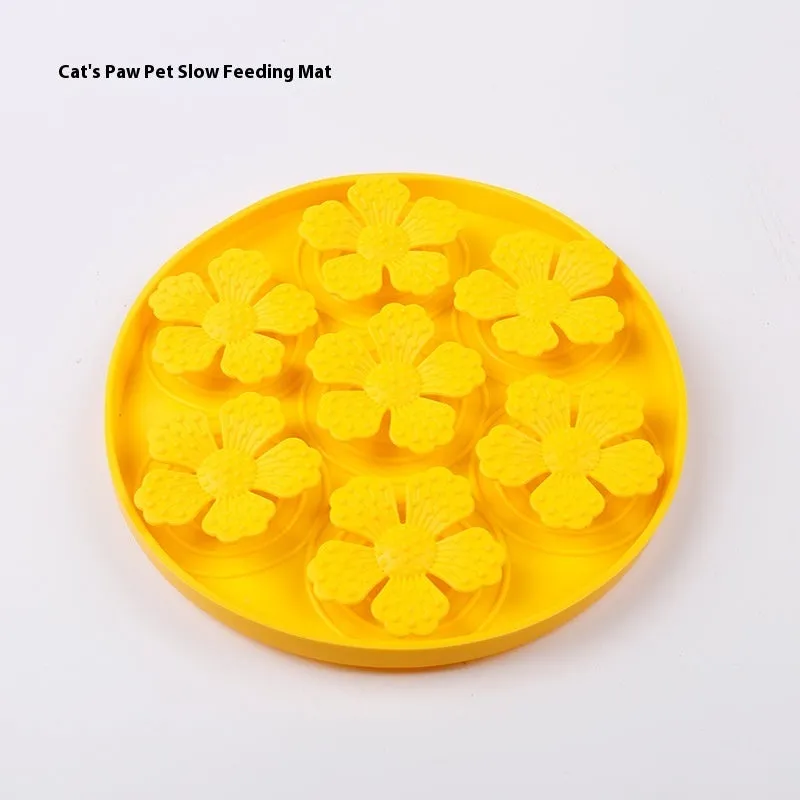 Silicone pet licking pad suction cup food bowl in rose style round purple colour
