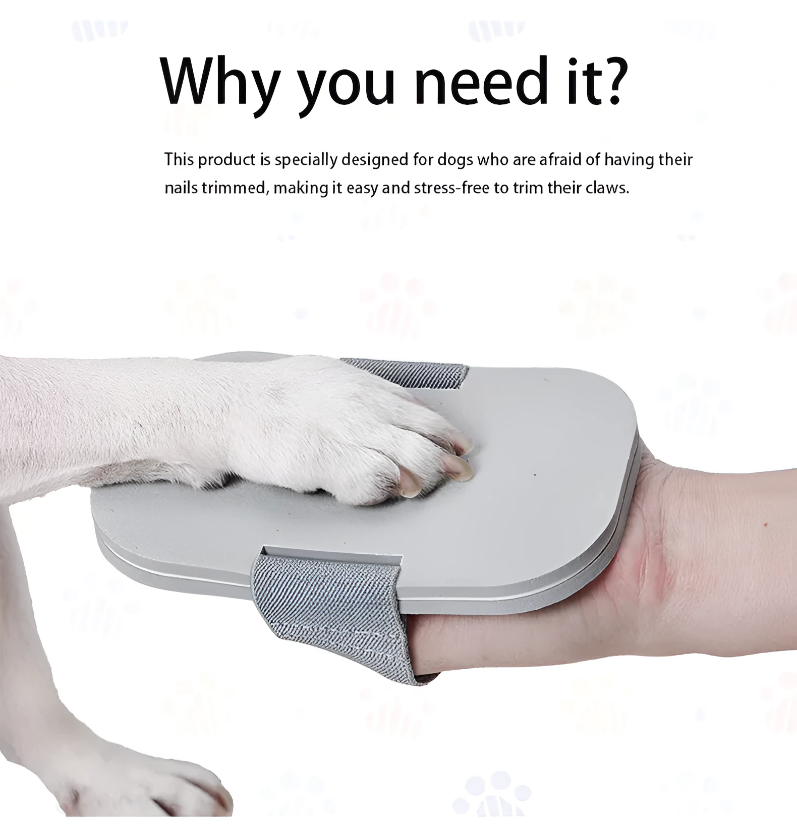 Grey EVA pet nail file grooming tool with four detachable sanding heads for cats and dogs
