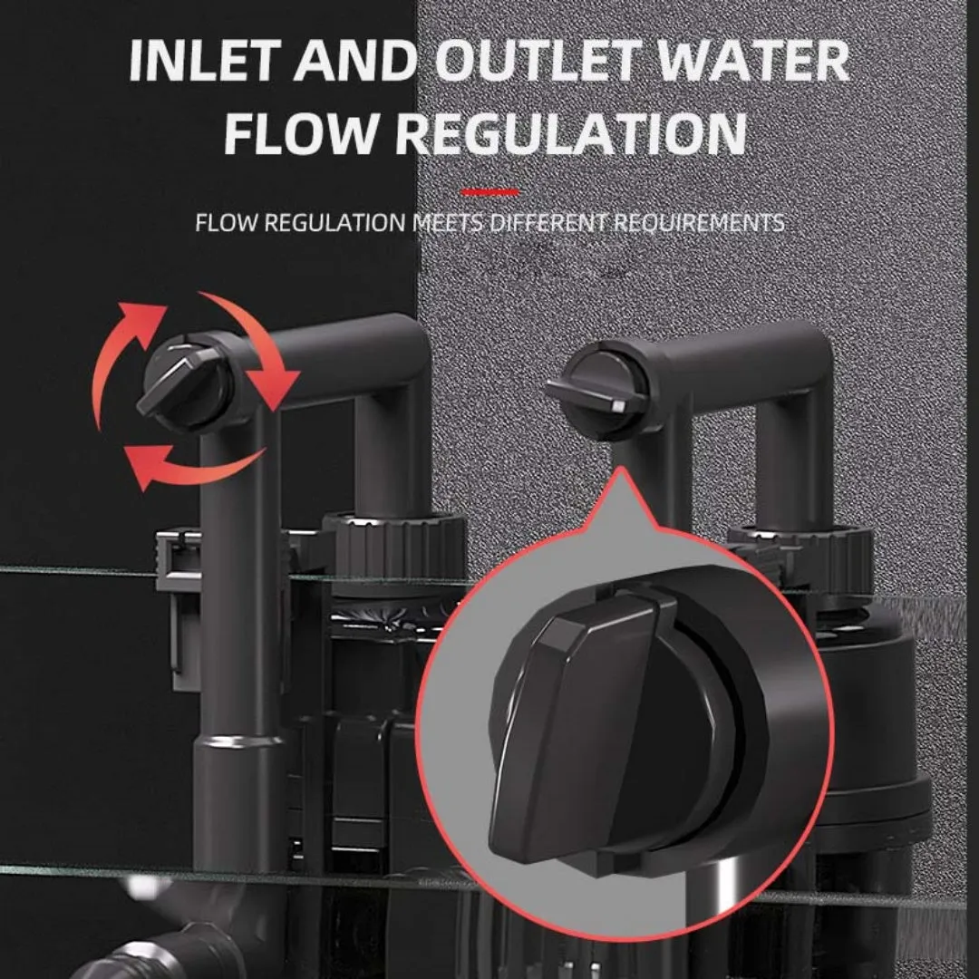 External wall hanging aquarium filter with large filter bucket and waterproof cover