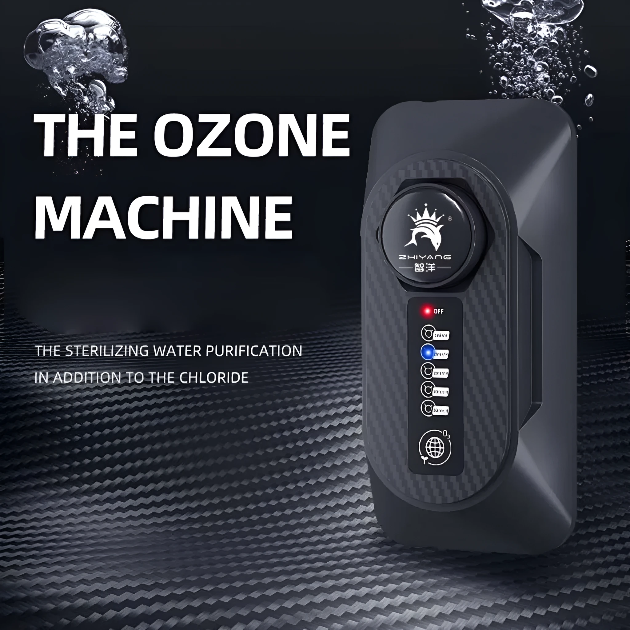 Fish tank ozone generator for water purification and algae removal with European or US plug