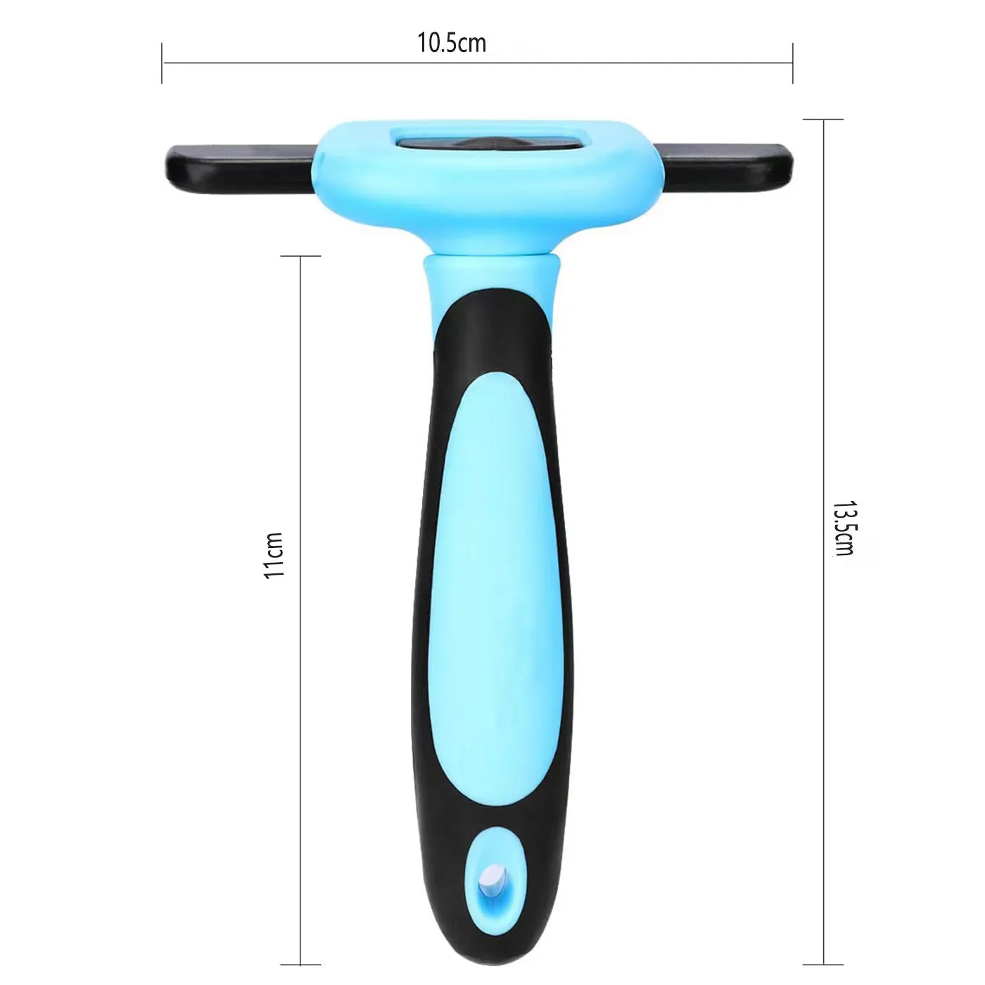 Large blue removable knot opener pet hair removal comb for dogs, 13.5 x 10.5 x 5 cm, stainless steel
