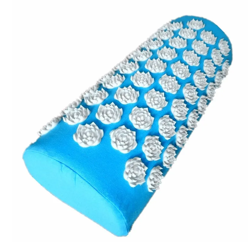 Lotus acupressure mat set with pillow and cloth bag in multiple colours for stress and back pain relief