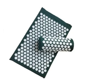 Lotus acupressure mat set with pillow and cloth bag in multiple colours for stress and back pain relief