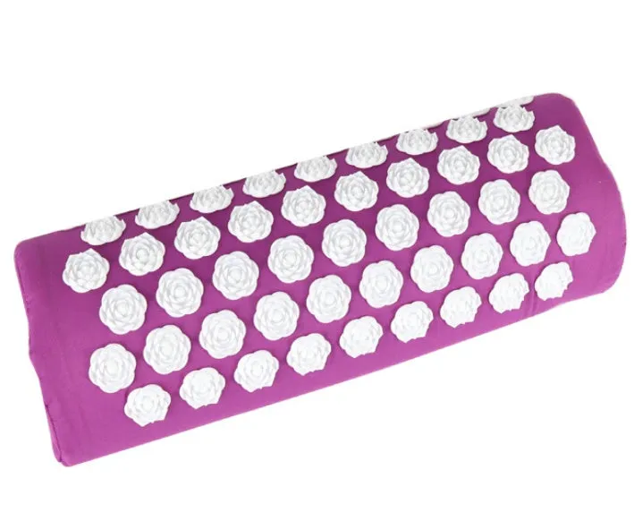 Lotus acupressure mat set with pillow and cloth bag in multiple colours for stress and back pain relief
