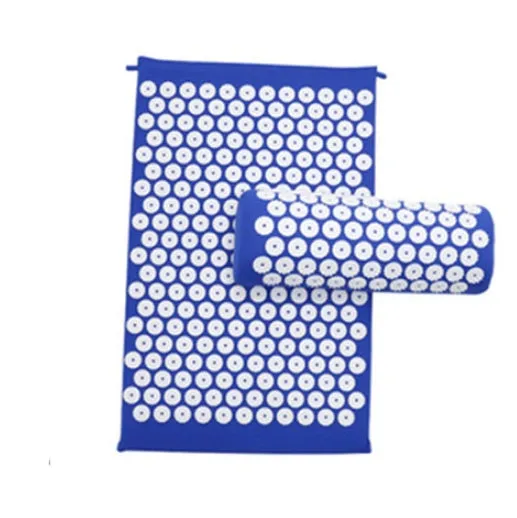 Lotus acupressure mat set with pillow and cloth bag in multiple colours for stress and back pain relief