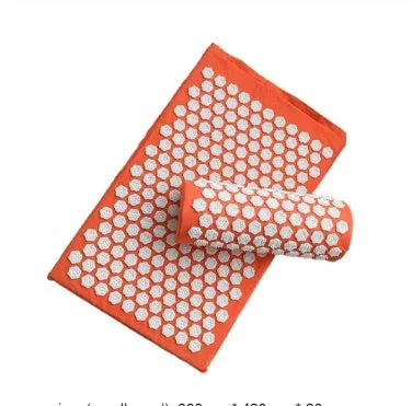 Lotus acupressure mat set with pillow and cloth bag in multiple colours for stress and back pain relief