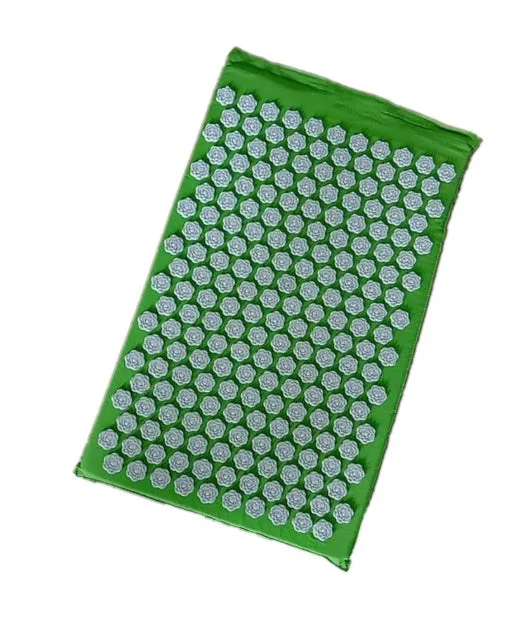 Lotus acupressure mat set with pillow and cloth bag in multiple colours for stress and back pain relief