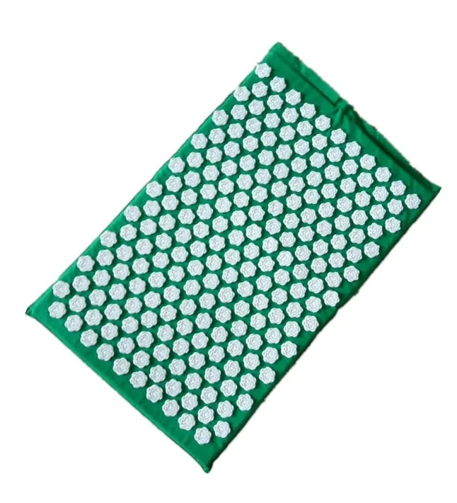 Lotus acupressure mat set with pillow and cloth bag in multiple colours for stress and back pain relief
