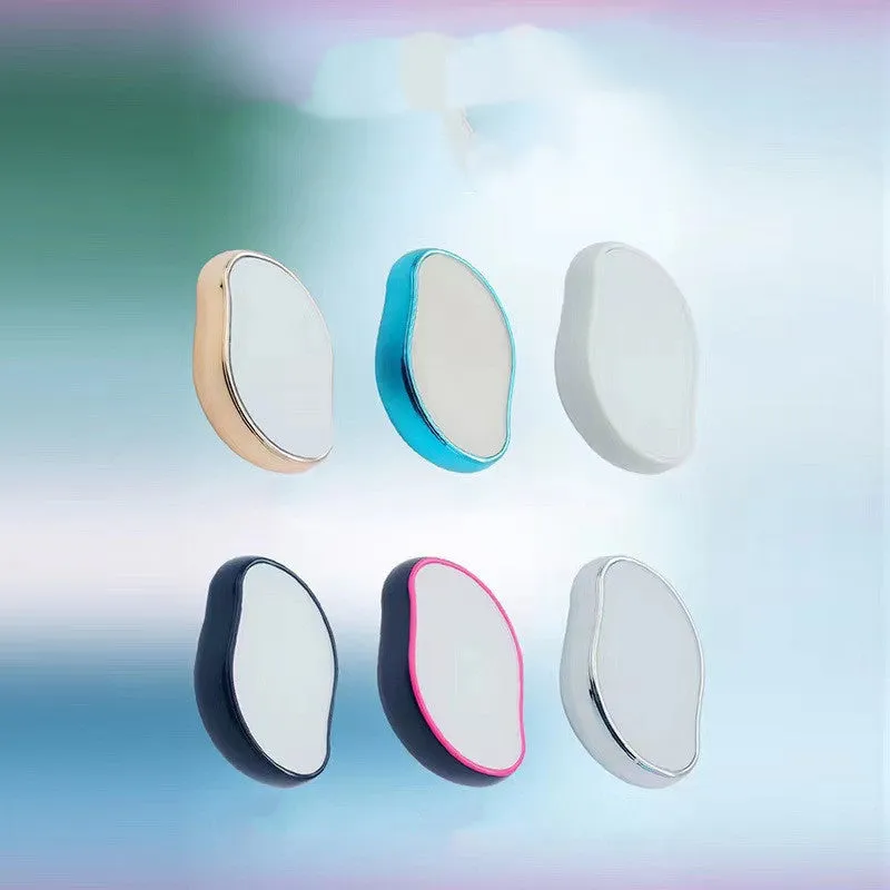Manual glass epilator for hair removal and shaving in compact design with colour options