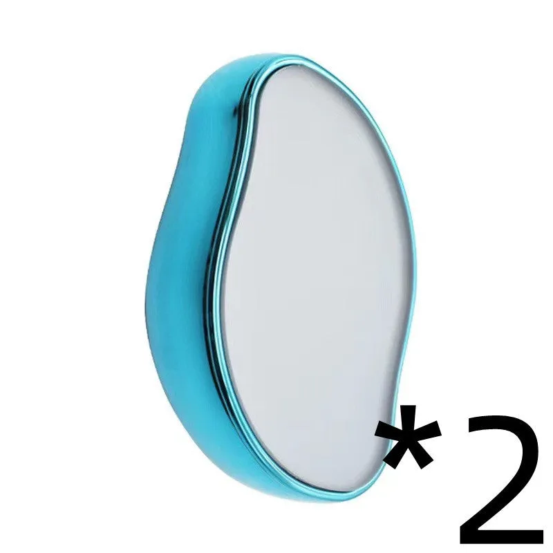 Manual glass epilator for hair removal and shaving in compact design with colour options