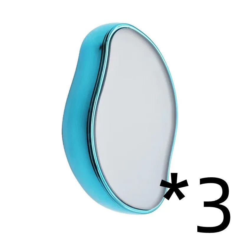 Manual glass epilator for hair removal and shaving in compact design with colour options