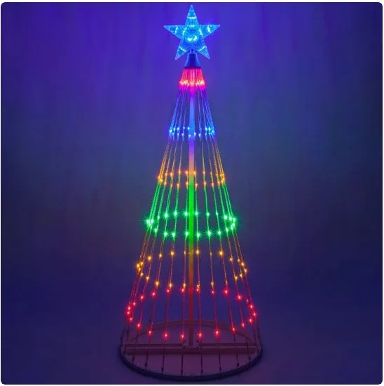 Outdoor animated multi-colour LED Christmas tree lights for garden decoration