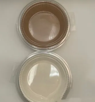 Round white disposable parchment paper liner for air fryer with a 4.5cm edge.
