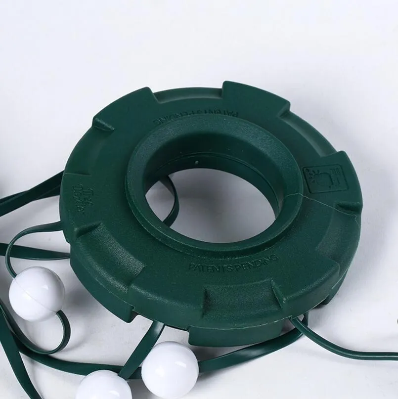 64-LED Christmas tree light string with colour-changing bulbs and integrated control button, 1.8 metres long with IP44 weather resistance