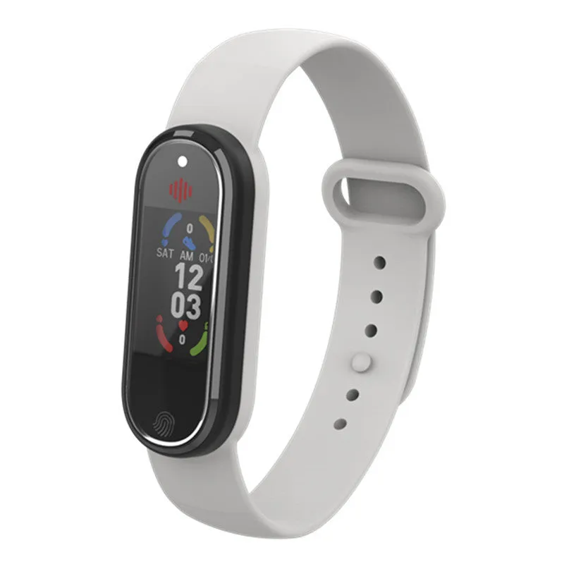 Black and white electronic mosquito repellent bracelet with USB charging port on silicone wristband