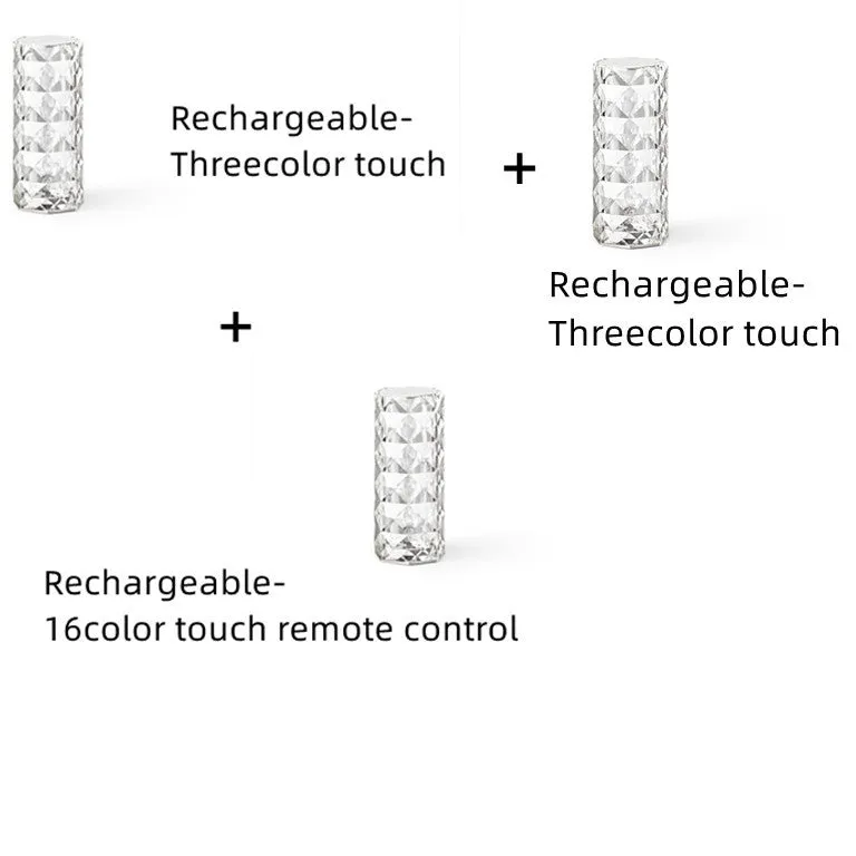 Modern LED rose diamond table lamp with acrylic crystal design and touch control