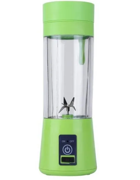 Mini USB electric citrus juicer with carry rope in pink, purple, blue, or green colours