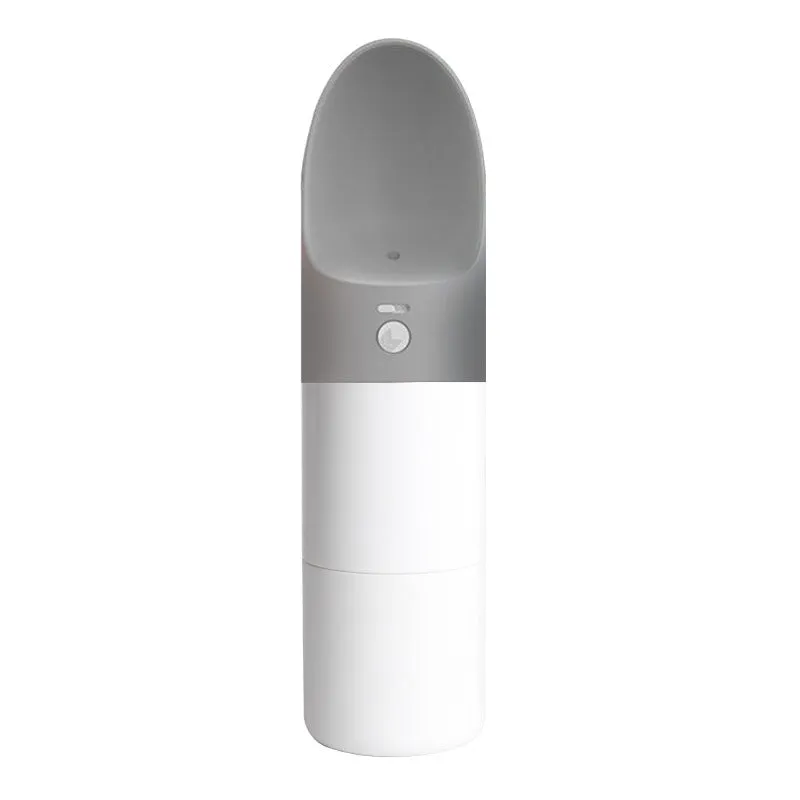 Moestar Rocket Pet Cup white grey portable dog water bottle with 270ml capacity