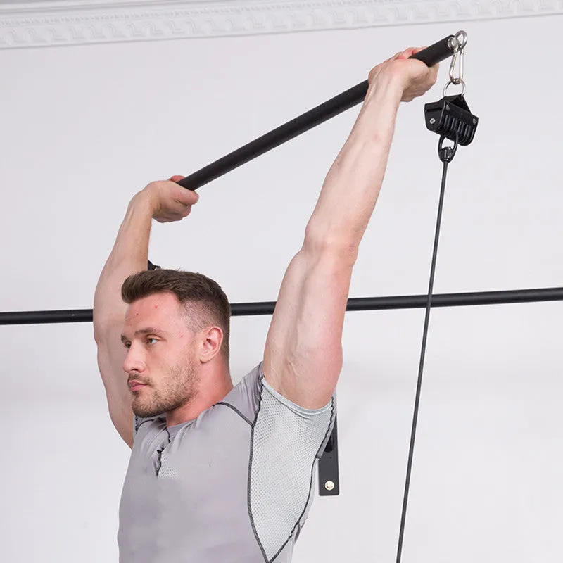 Pilates stick with central bearing ring for resistance bands, EVA sponge grip, 980mm or 1000mm length options