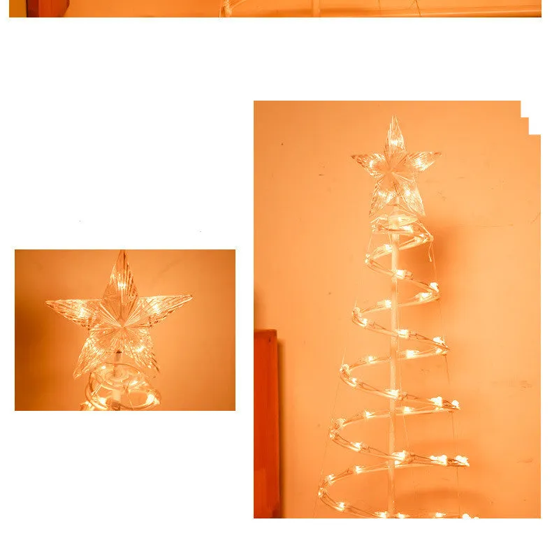 6-foot tall LED spiral Christmas tree light with remote control on detachable stand
