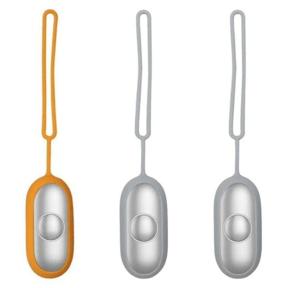 Handheld micro-current sleep aid device in grey colour with USB charging cable