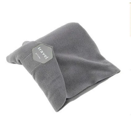 U-shaped neck support travel pillow scarf in four colour options with cotton filling