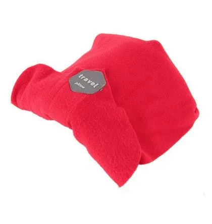 U-shaped neck support travel pillow scarf in four colour options with cotton filling