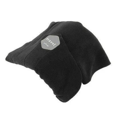 U-shaped neck support travel pillow scarf in four colour options with cotton filling