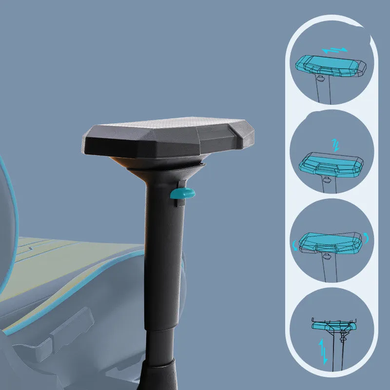 Dowinx black gaming chair with 4D adjustable armrests and a metal frame