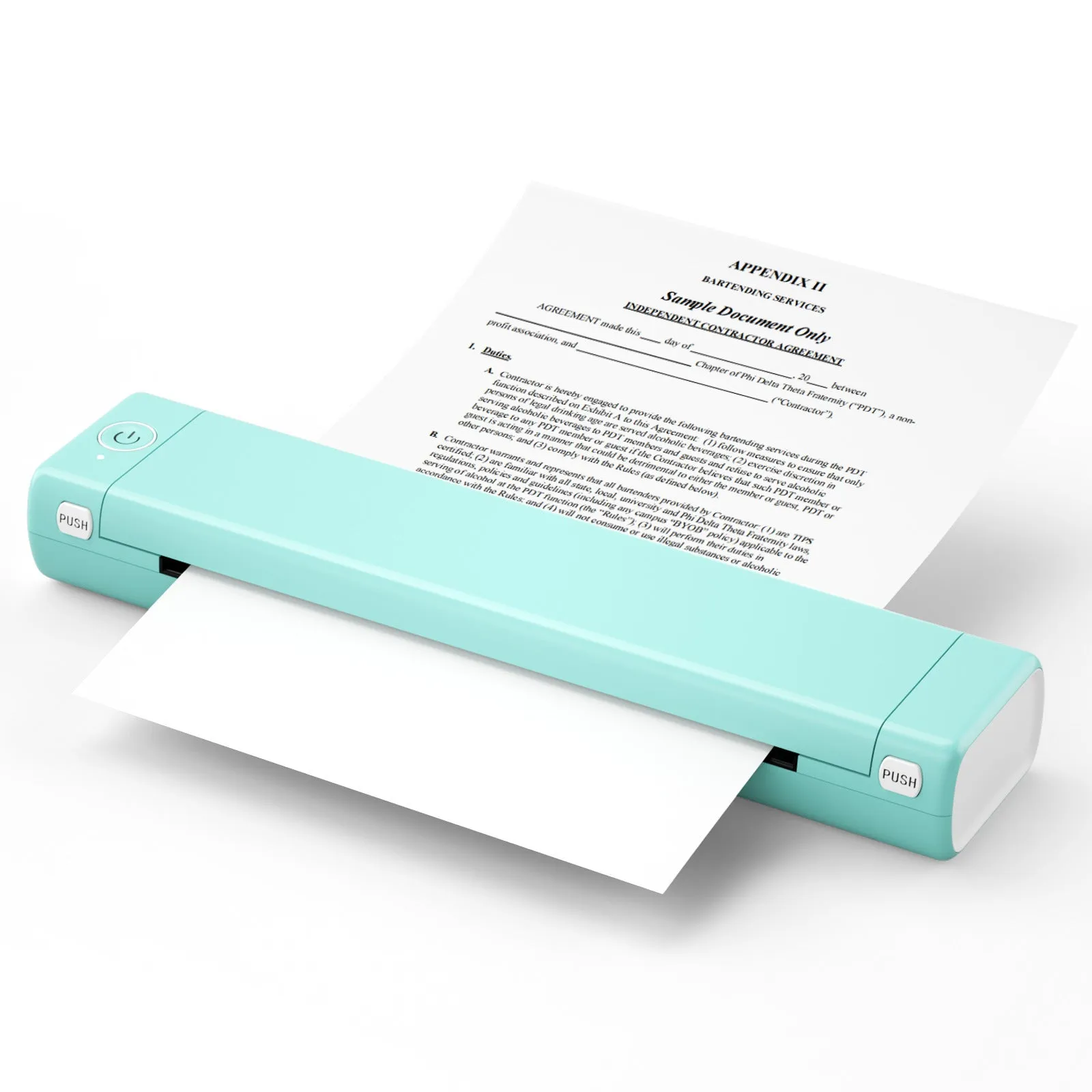 Phomemo M08F white portable A4 thermal printer with Bluetooth wireless connectivity