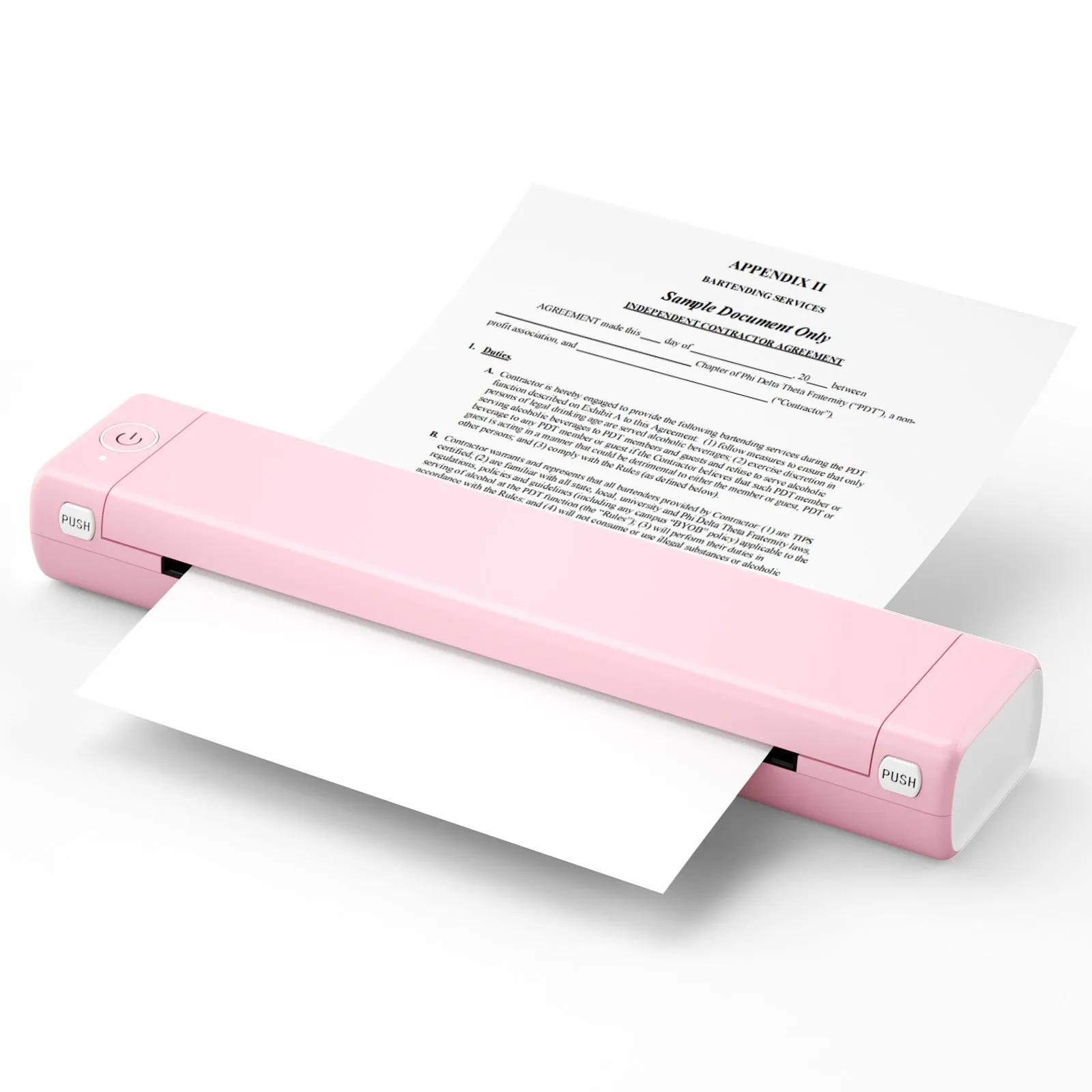 Phomemo M08F white portable A4 thermal printer with Bluetooth wireless connectivity