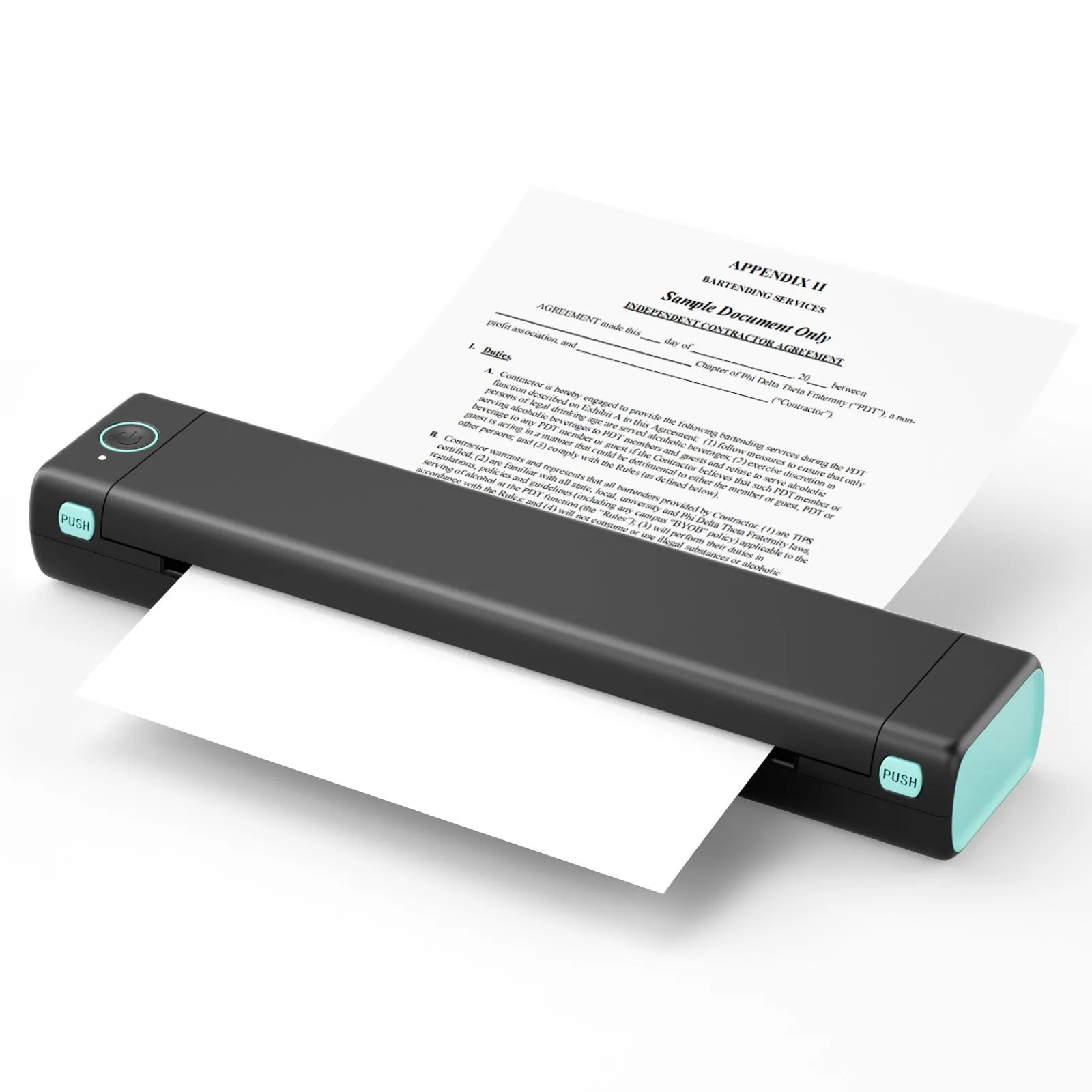 Phomemo M08F white portable A4 thermal printer with Bluetooth wireless connectivity