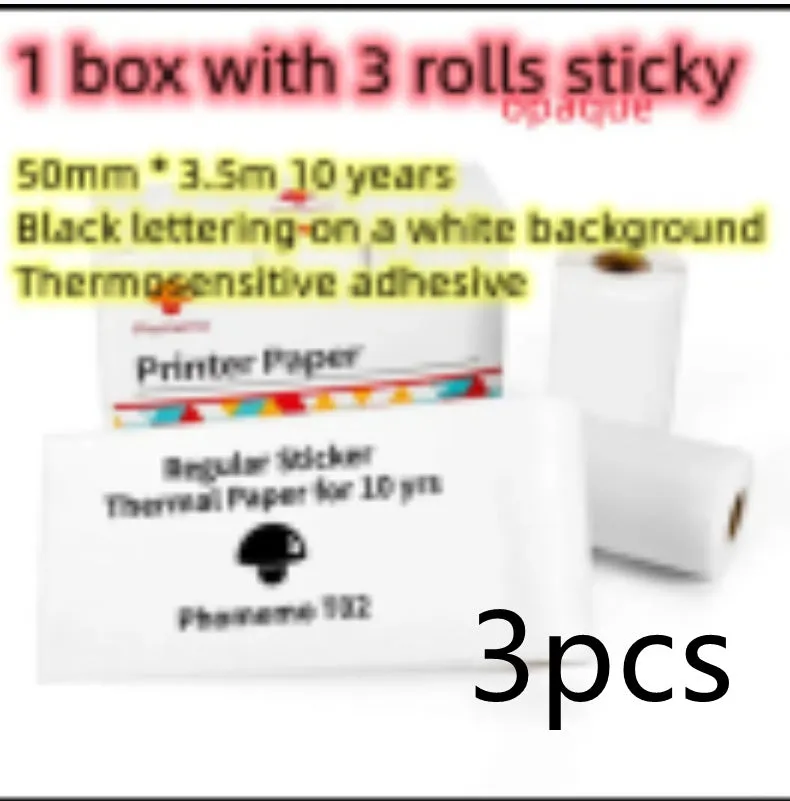 Mini portable thermal printer with rabbit ear protective case and USB cable