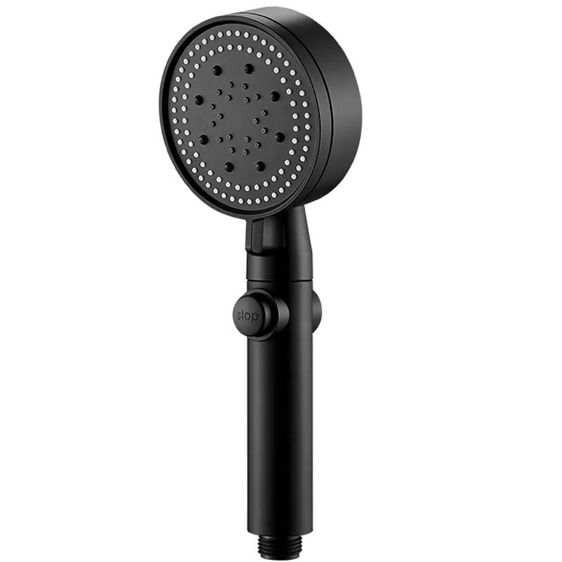 Portable 5-speed pressurised shower head with large water output in modern minimalist design