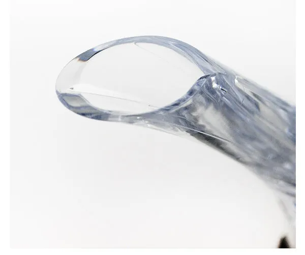 16cm long acrylic wine aerator with a stainless steel filter for instant pouring.