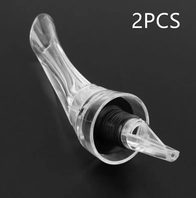 16cm long acrylic wine aerator with a stainless steel filter for instant pouring.