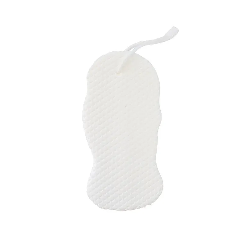 White 3D fish scale pattern bath sponge ball for gentle body exfoliation in the shower.
