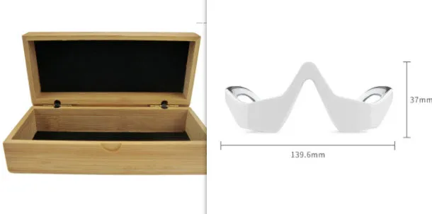 3D glasses-design micro-current eye massager beauty instrument in pink or white