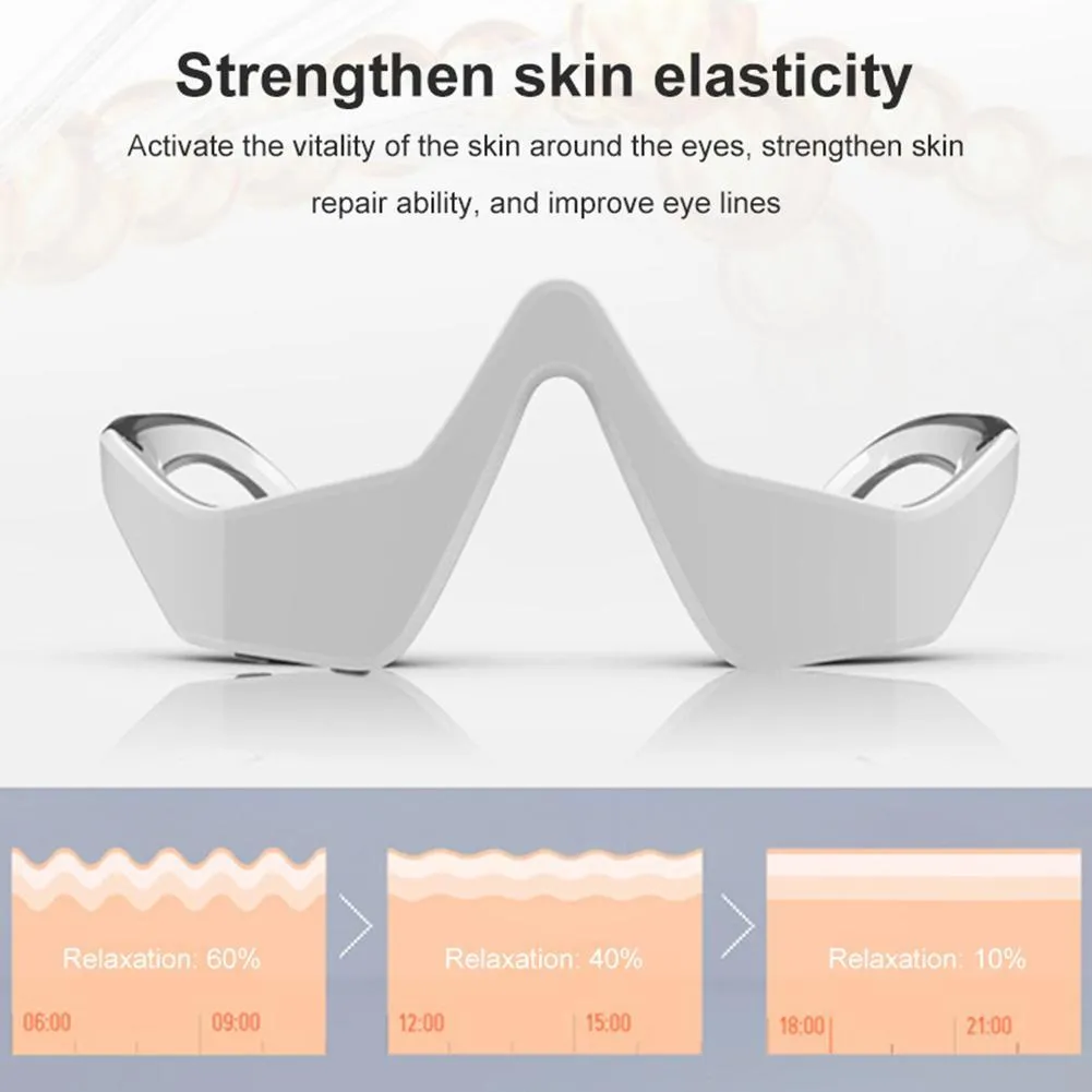 3D glasses-design micro-current eye massager beauty instrument in pink or white