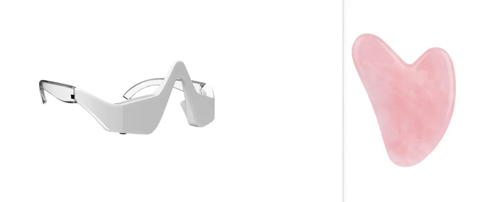 3D glasses-design micro-current eye massager beauty instrument in pink or white