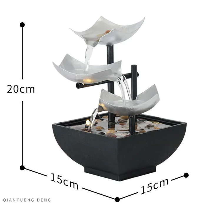 Modern minimalist desktop fountain water ornament with flowing water feature in JR001 colour
